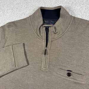 Ted Baker London Long Sleeve 1/4 Zip Pocket Pullover‎ Sweater Mens Sz 6 2XL